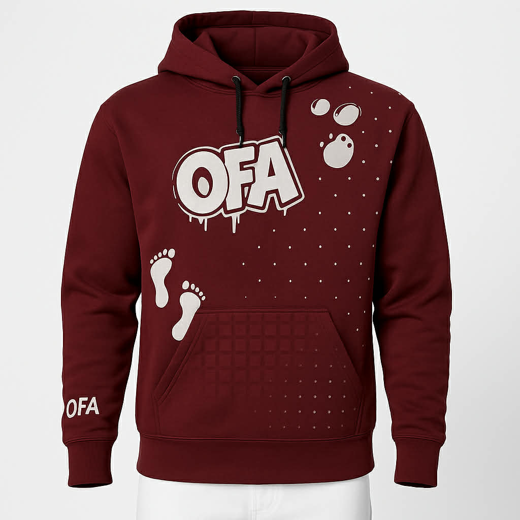 OFA Bubble Letter Hoodie - Maroon